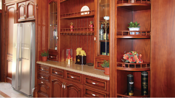 实木酒柜+冰箱柜 实木酒柜+冰箱柜