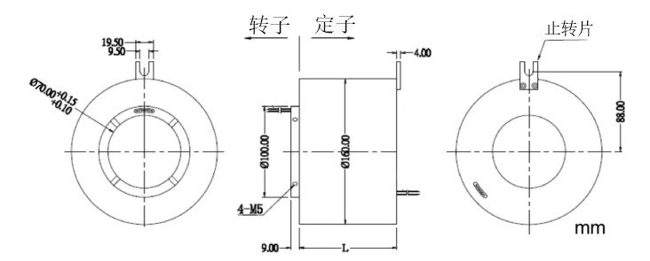 BTH70160過孔滑環(huán)