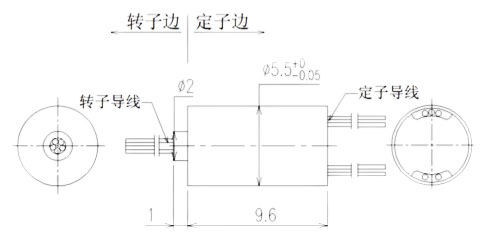 超小型帽式低力矩金属外壳帽式滑环