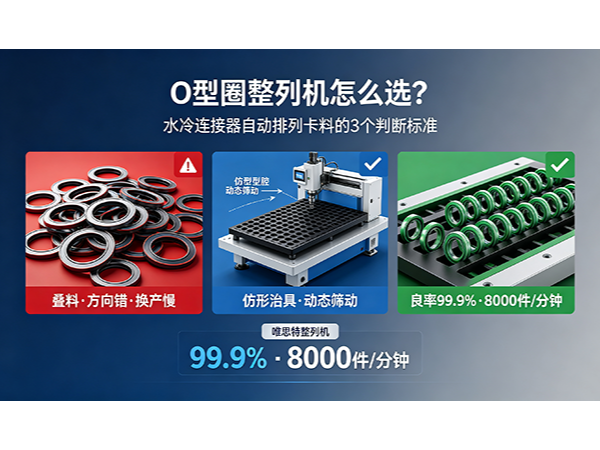 O 型圈整列机怎么选？水冷连接器自动排列卡料的 3 个判断标准