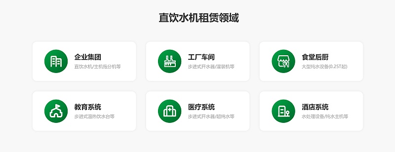 直饮水机租赁服务范畴 直饮水机租赁服务范畴