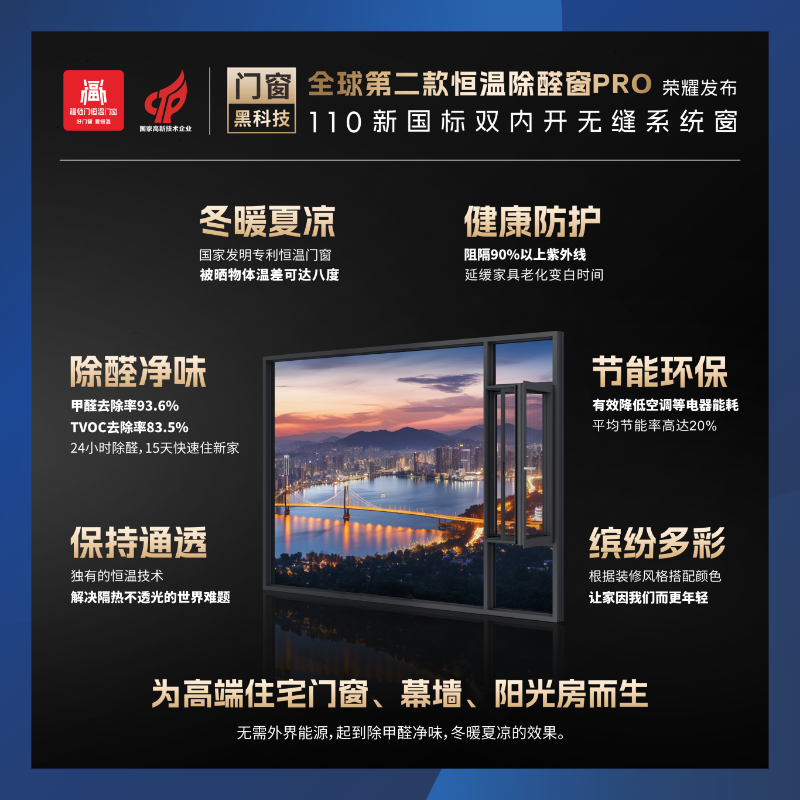 全球首款恒温除醛窗将于8月1日震撼开售，门窗新品类，引领行业新高度5
