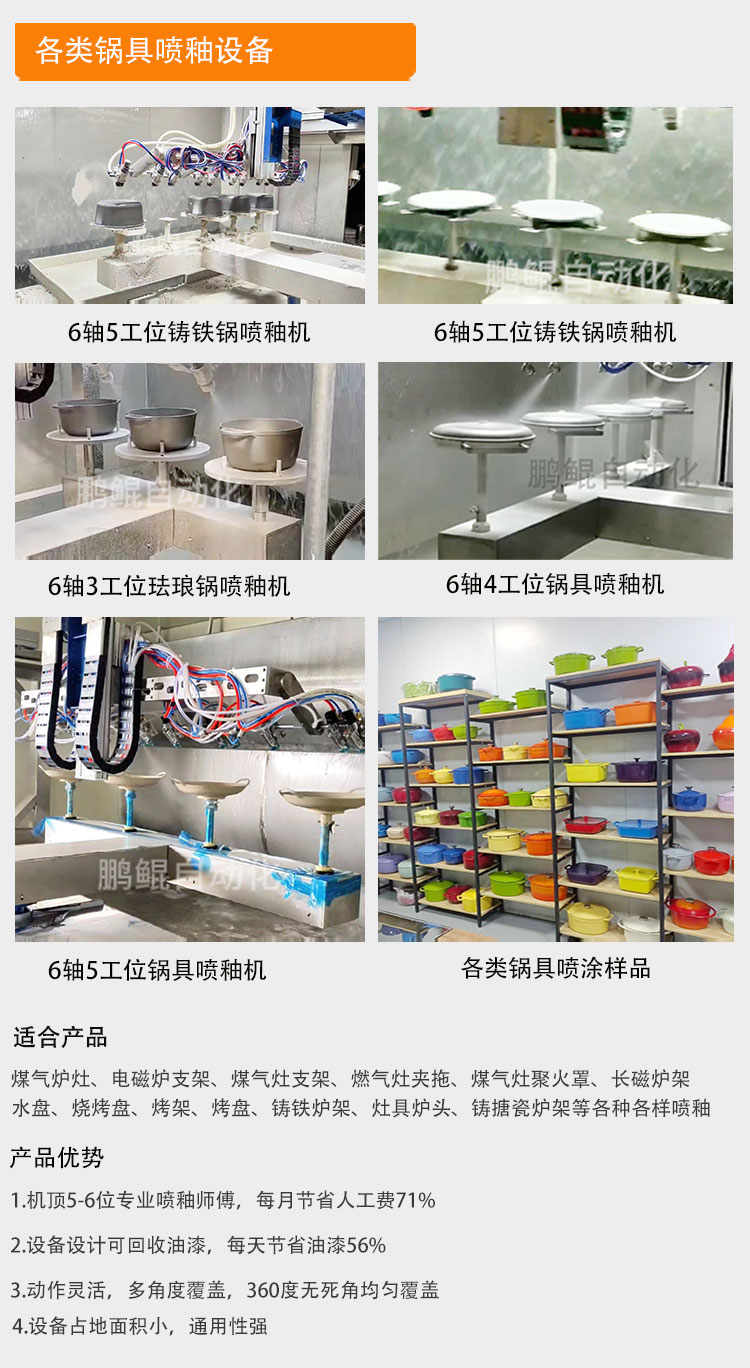 各类锅具喷涂设备